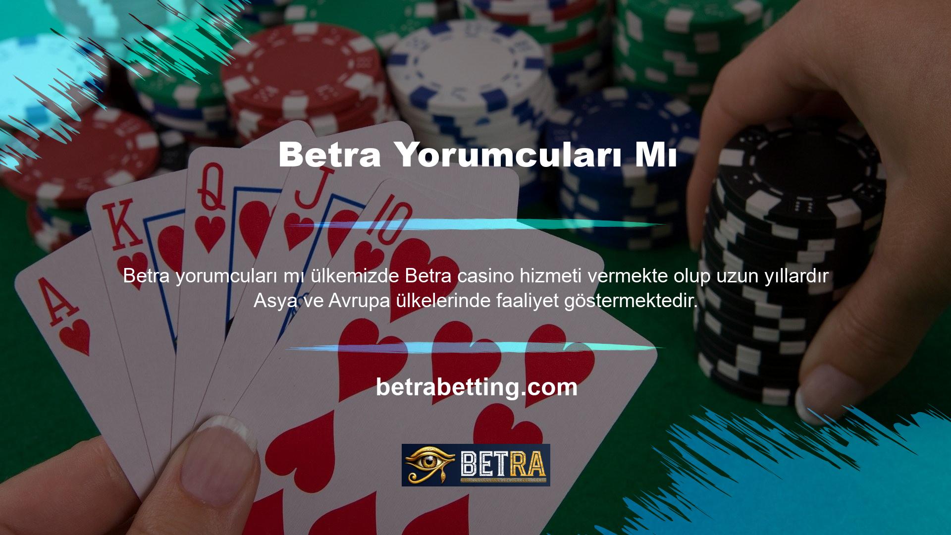 Ülkemizde casinonun yasak olması nedeniyle şans oyunları oynamak için Türk sitelerinden yararlanılmaktadır